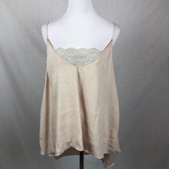 NEW Free People Sweetest V Deep Cami beige - Picture 2 of 7